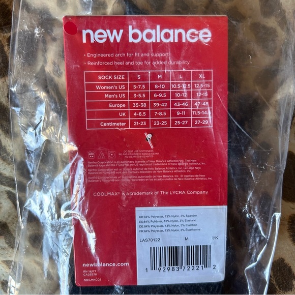 New Balance Coolmax Quarter Socks 2 Pack (Black) NWT - Picture 6 of 6